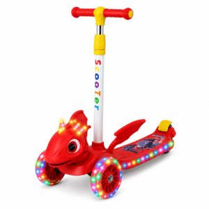 Scooter Infantil Dinosaurio 3 Ruedas con Luces LED