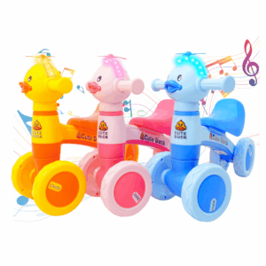 Montable de equilibrio de 4 ruedas y sin pedales para bebés, niños y niñas de 12 a 36 meses