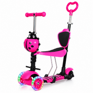 Scooter 5 en 1. Monopatin con Silla y Guía  3 Ruedas con Luces