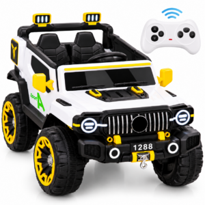 Carro eléctrico infantil tipo Jeep 12v 2 puestos control parental