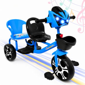 Triciclo Infantil Musical con Silla Trasera, Luces y Sonidos