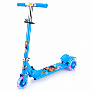 Scooter Infantil Metálica Plegable con Luces LED – Altura Ajustable