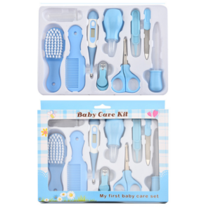 Juego de cuidado diario para bebés 10 en 1 con termómetro Kit de manicura para el cuidado del bebé 
