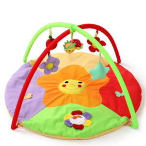Gimnasio de bebé en algodón con juguetes de peluche sensoriales, colchón de juego para niños pequeños, actividad infantil, gimnasio