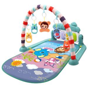 Tapete de juego para bebés de 0 a 6 meses – Centro de actividades con tapete para tiempo boca abajo, gimnasio de tapete con piano para patear y jugar para bebés recién nacidos