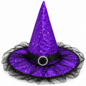 Sombrero de Bruja para Halloween – Negro o Morado