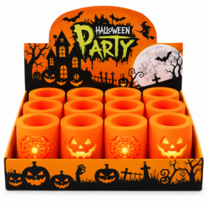 Velas LED Decorativas Halloween – Caja x 12 Unidades