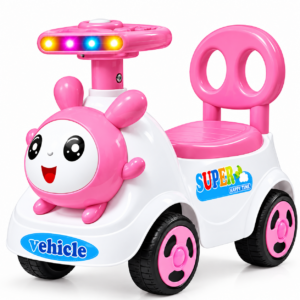 Montable Infantil para Bebé con Luces y Sonidos – Carrito de Aprendizaje con Espaldar y Compartimiento para Juguetes
