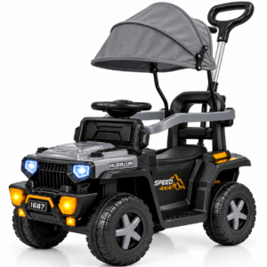 Carro Montable Infantil 4x4 Con Techo Guía Luces Y Sonidos
